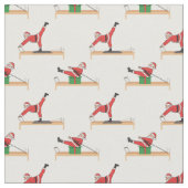 Pilates Reformer Kerstman Naadloze Kerstpatronen Stof (Close Up)