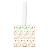 Pilates Reformer Santa Seamless Christmas Patterns Decoratie (Voorkant)