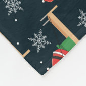 Pilates Reformer Santa Seamless Christmas Patterns Fleece Deken (Hoek)
