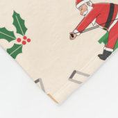 Pilates Reformer Santa Seamless Christmas Patterns Fleece Deken (Hoek)
