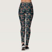 Pilates Reformer Santa Seamless Christmas Patterns Leggings (Achterkant)