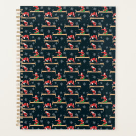 Pilates Reformer Santa Seamless Christmas Patterns Planner