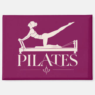 Pilates Reformer Wijn en Bleek Roze Magneet