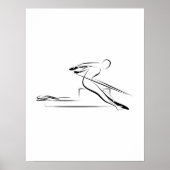 Pilates - reverse horseback on the reformer poster (Voorkant)