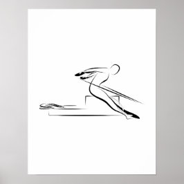 Pilates - reverse horseback on the reformer poster