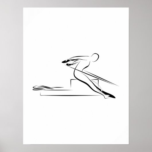 Pilates - reverse horseback on the reformer poster (Voorkant)