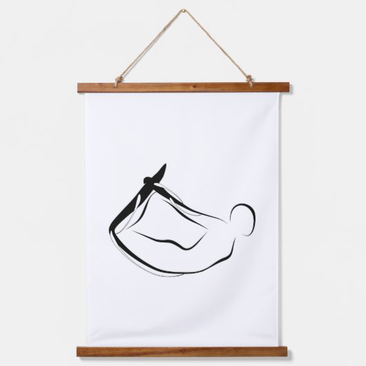 Pilates Rocking pose - Mat Hangend Wandkleed (Voorkant)