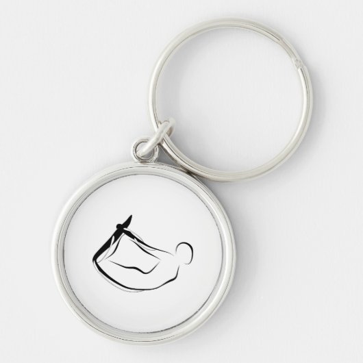 Pilates Rocking pose - Mat Sleutelhanger (Voorkant)