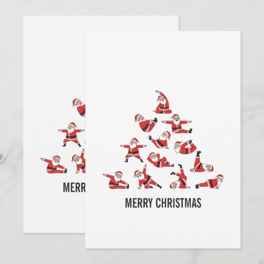 Pilates Santa Mat Christmas Feestdagenkaart (Voorkant / Achterkant)