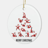 Pilates Santa Mat Christmas Keramisch Ornament (Links)