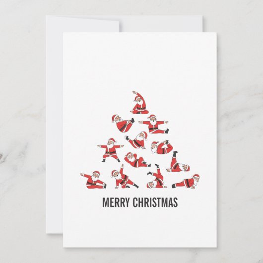 Pilates Santa Mat Kerstmis Feestdagenkaart (Voorkant)