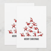 Pilates Santa Mat Kerstmis Feestdagenkaart (Voorkant / Achterkant)
