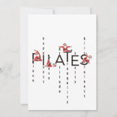 Pilates Santa Reformer Christmas Feestdagenkaart (Voorkant)