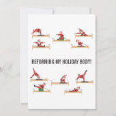Pilates Santa Reformer Christmas Feestdagenkaart (Voorkant)