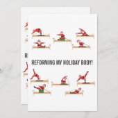 Pilates Santa Reformer Christmas Feestdagenkaart (Voorkant / Achterkant)