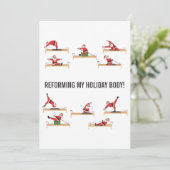 Pilates Santa Reformer Christmas Feestdagenkaart (Staand voorkant)