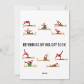 Pilates Santa Reformer Christmas Feestdagenkaart (Achterkant)