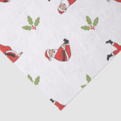 Pilates Santa Seamless Christmas Patterns Tissuepapier (Detail)