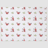 Pilates Santa Seamless Christmas Patterns Tissuepapier (Voorkant)