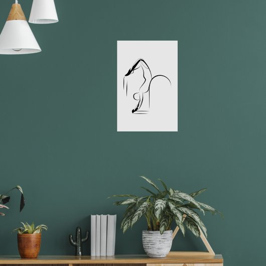 Pilates Schorpioen pose - laddervat Poster (Woonkamer 1)