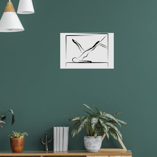 Pilates Schouder Rol Neer Pose - Cadillac Poster (Woonkamer 1)