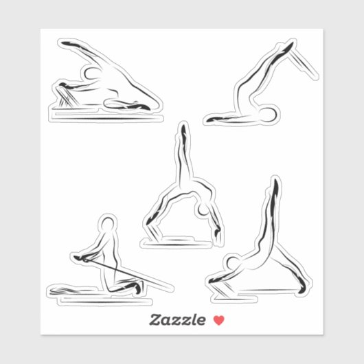 Pilates Scrapbook Stationery Stickers (Vel)