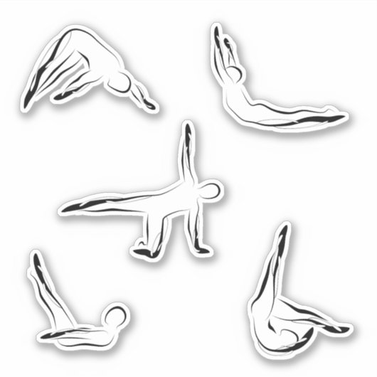 Pilates Scrapbook Stationery Stickers (Voorkant)