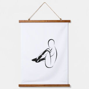 Pilates Seal pose - Mat Hangend Wandkleed