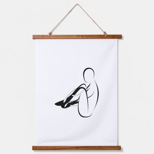 Pilates Seal pose - Mat Hangend Wandkleed (Voorkant)