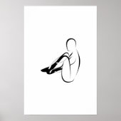 Pilates Seal pose - Mat Poster (Voorkant)