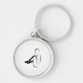Pilates Seal pose - Mat Sleutelhanger (Voorkant)
