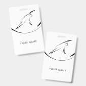 Pilates Side Bend Pose Badge (Voor- en achterkant)