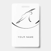 Pilates Side Bend Pose Badge (Achterkant)