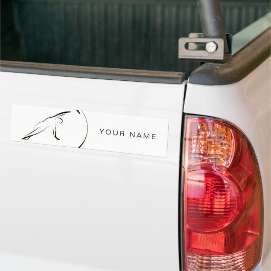 Pilates Side Bend Pose Bumpersticker (Op Truck)