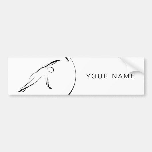 Pilates Side Bend Pose Bumpersticker (Voorkant)