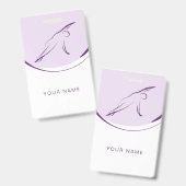 Pilates Side Bend Pose | Kleur Badge (Voor- en achterkant)