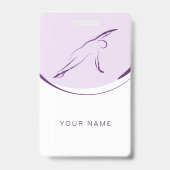 Pilates Side Bend Pose | Kleur Badge (Achterkant)