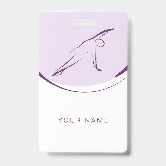 Pilates Side Bend Pose | Kleur Badge (Voorkant)