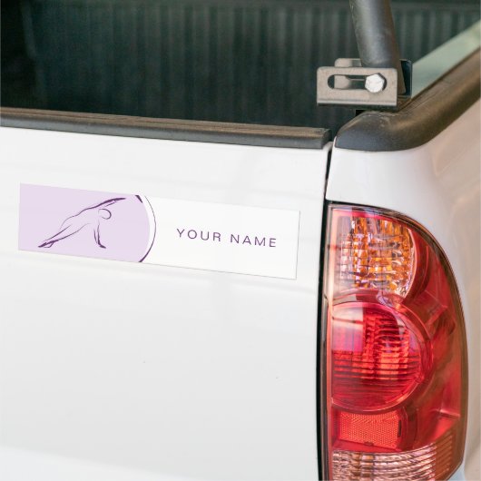 Pilates Side Bend Pose | Kleur Bumpersticker (Op Truck)