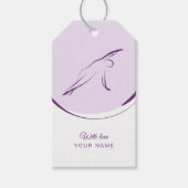 Pilates Side Bend Pose | Kleur Cadeaulabel (Voorkant)