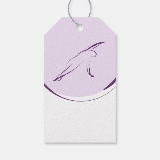 Pilates Side Bend Pose | Kleur Cadeaulabel (Achterkant)