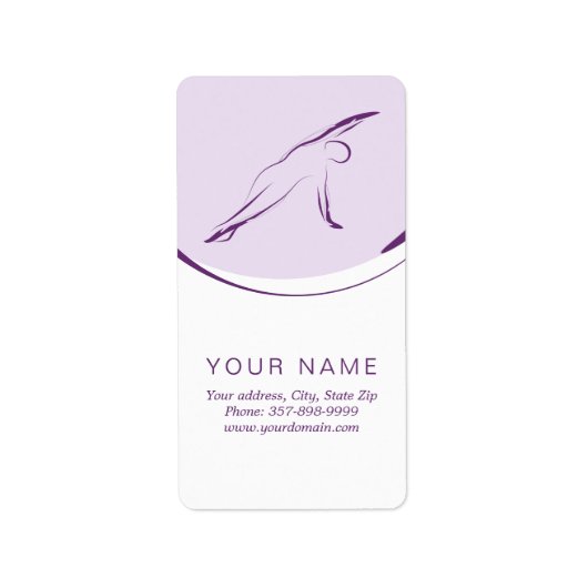 Pilates Side Bend Pose | Kleur Etiket (Voorkant)