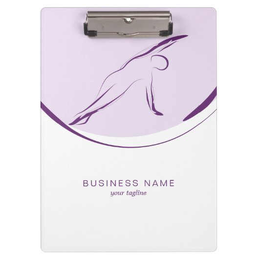 Pilates Side Bend Pose | Kleur Klembord (Voorkant)