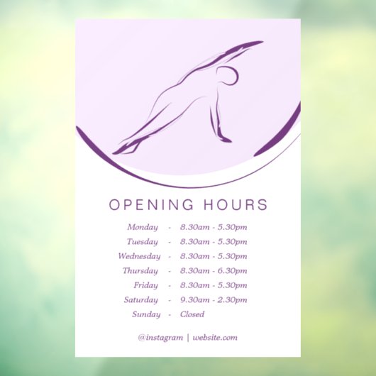 Pilates Side Bend Pose | Kleur Raamsticker (Vel 3)