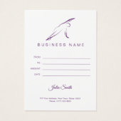 Pilates Side Bend Pose | Kleur Visitekaartje (Achterkant)