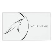 Pilates Side Bend Pose Naambadge (Voorkant)