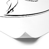 Pilates Side Bend Pose Poster (Hoek)