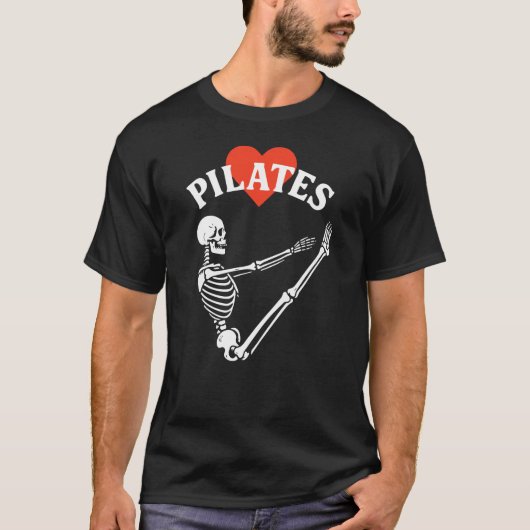 Pilates Skeleton Heart T-shirt (Voorkant)