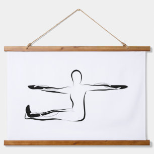 Pilates Spine Twist Pose - Mat Hangend Wandkleed