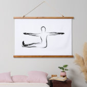 Pilates Spine Twist Pose - Mat Hangend Wandkleed (Slaapkamer)